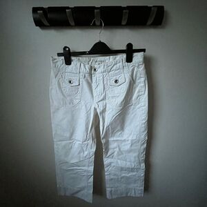 Banana Republic Wide-Leg Capri Pants - White